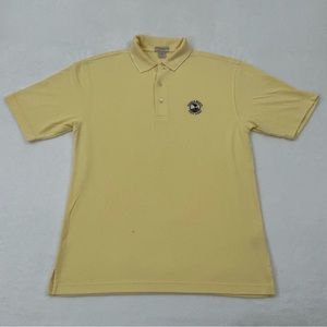 Pebble Beach Classic Golf Links Canary Yellow Athletic Casual Polo Shirt Mens S
